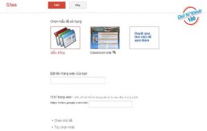 Hướng dẫn thiết kế website trên google - thiết lập website