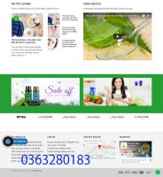 Mẫu website bán hàng mỹ phẩm, dụng cụ làm đẹp