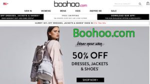 Một số trang web bán hàng uk-Boohoo.com