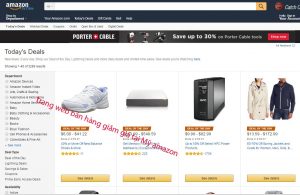 trang web bán hàng giảm giá tại Mỹ amazon