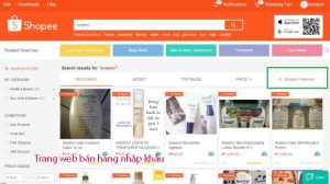 trang web bán hàng nhập khẩu shopee