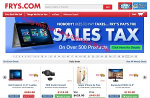 trang web bán hàng điện tử ở Mỹ Frys
