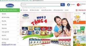 Giới thiệu Website bán hàng của vinamilk