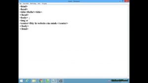 Cách làm web bằng notepad